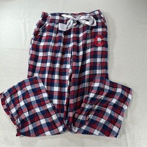 Concepts Sport MLB Cleveland Guardians Plaid Lounge Pants Red Blue Check Sz S